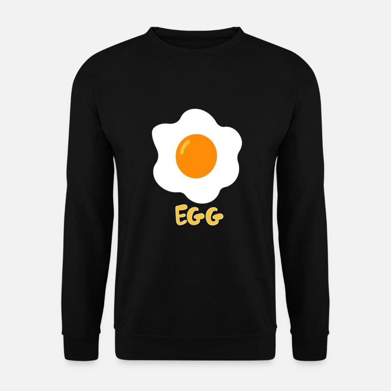 Spiegelei Ei Essen Egg - Unisex Pullover - Schwarz