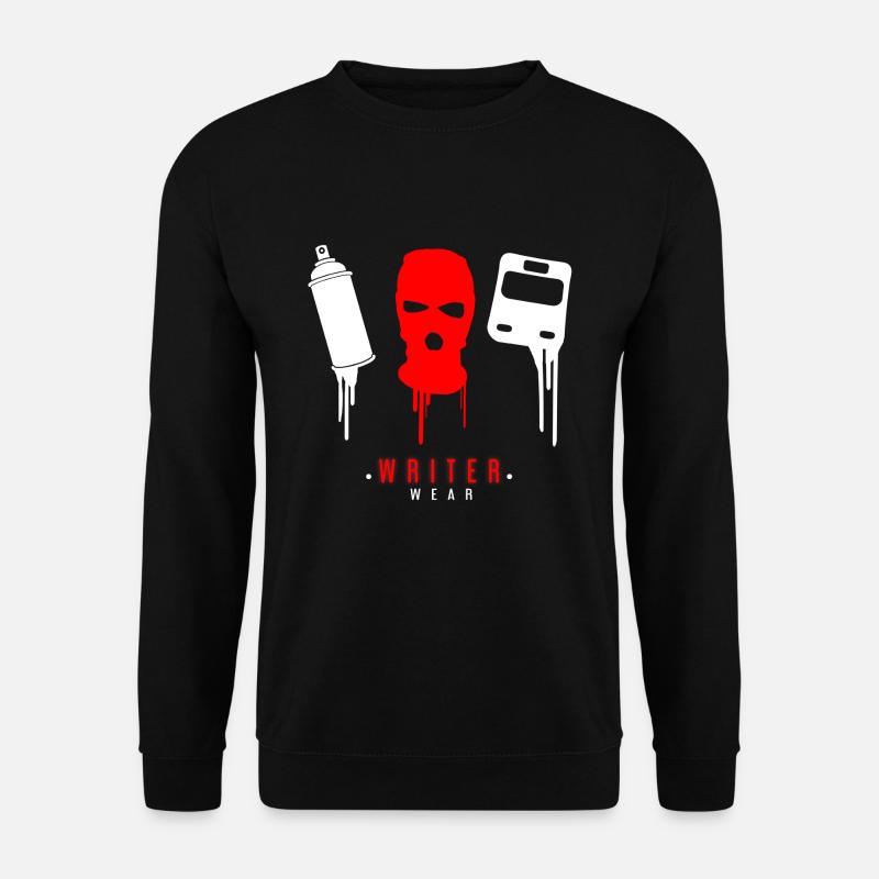 Graffiti Writer Wear Sturmmaske Sprayer Geschenk - Unisex Pullover - Schwarz