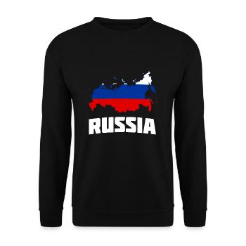 Russia Russia Map Map Country Gift - Unisex Sweatshirt - black - Front - Alina (178cm) & Michal (187cm)