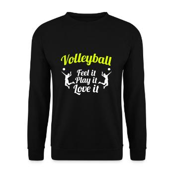 Volley-ball - Sweat-shirt Unisexe - noir - Devant - Alina (178cm) & Michal (187cm)