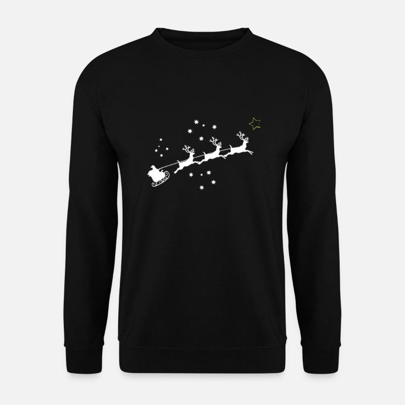 Weihnachtsmann Rentiere - Unisex Pullover - Schwarz