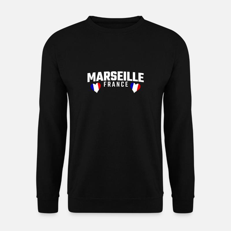 MARSEILLE FRANCE - Unisex Pullover - Schwarz