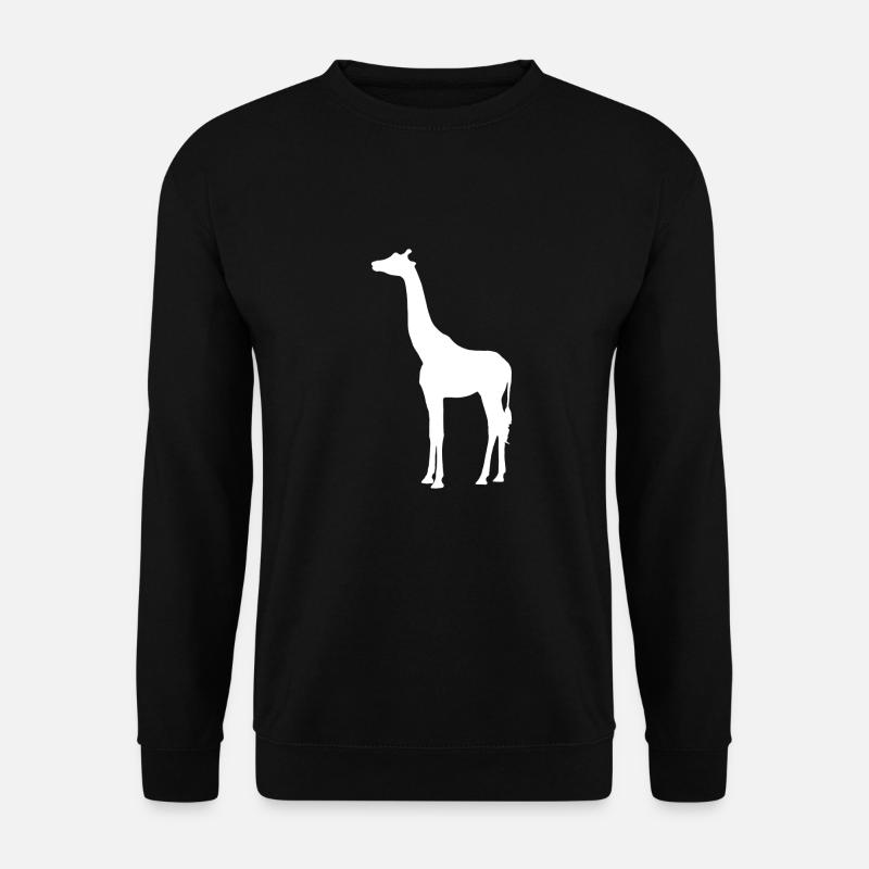 Giraffe Cartoon Comic Silhouette Giraffen - Unisex Pullover - Schwarz