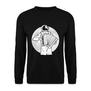 Accordéon - Sweat-shirt Unisexe - noir - Devant - Alina (178cm) & Michal (187cm)