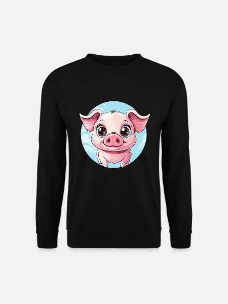 Happy Piggy - Unisex Sweatshirt - black