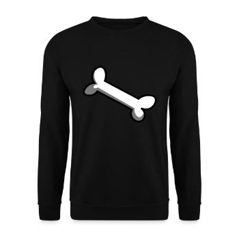Bone / dog bone / bone / os / gift idea - Unisex Sweatshirt - black - Front - Alina (178cm) & Michal (187cm)
