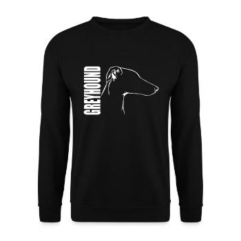GREYHOUND Profile Dogs Dog Wilsigns - Unisex Sweatshirt - black - Front - Alina (178cm) & Michal (187cm)