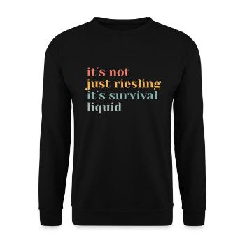 Schorle Riesling Pfalz Weinfest Wine Lover Motiv - Unisex Sweatshirt - black - Front - Alina (178cm) & Michal (187cm)