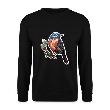Bird - Unisex Sweatshirt - black - Front - Alina (178cm) & Michal (187cm)