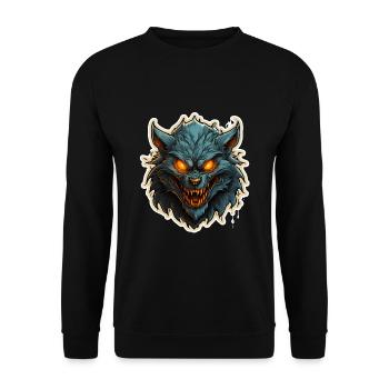 Halloween Werewolf - Unisex Sweatshirt - black - Front - Alina (178cm) & Michal (187cm)