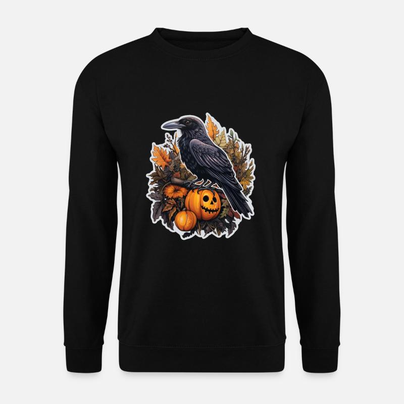 Halloween Crow Pumpkin 2 - Unisex Sweatshirt - black