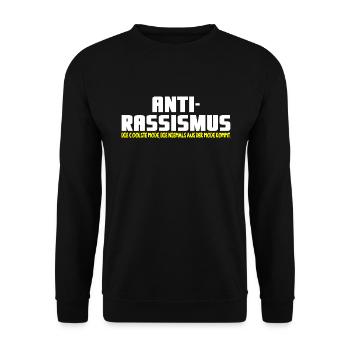 Anti-Rassismus - Unisex Pullover - Schwarz - Vorne - Alina (178cm) & Michal (187cm)
