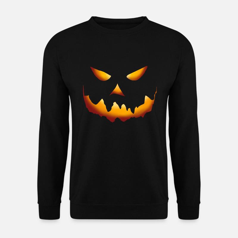 Kürbis Halloween Grinsen - Unisex Pullover - Schwarz