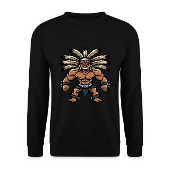 Chef Musculation Muscles - Sweat-shirt Unisexe - noir - Devant - Alina (178cm) & Michal (187cm)