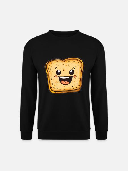 Lachendes Toastbrot - Unisex Pullover - Schwarz