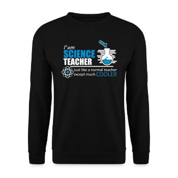 Professeur de Sciences Citation drôle - Sweat-shirt Unisexe - noir - Devant - Alina (178cm) & Michal (187cm)