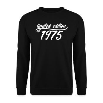 Limited Edition est 1975 - Unisex Pullover - Schwarz - Vorne - Alina (178cm) & Michal (187cm)