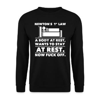 Newton Gesetz - Unisex Pullover - Schwarz - Vorne - Alina (178cm) & Michal (187cm)