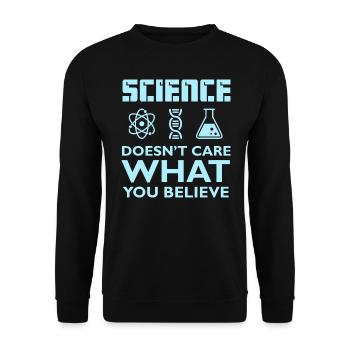 Science Believe - Unisex Sweatshirt - black - Front - Alina (178cm) & Michal (187cm)