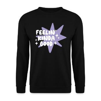 Feelin' Good - Unisex Sweatshirt - black - Front - Alina (178cm) & Michal (187cm)