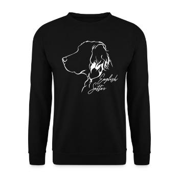 DEUTSCH SETTER Profil Chiens Chien Wilsigns - Sweat-shirt Unisexe - noir - Devant - Alina (178cm) & Michal (187cm)