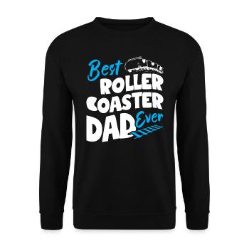 Best Roller Coaster Dad Ever - Unisex Pullover - Schwarz - Vorne - Alina (178cm) & Michal (187cm)