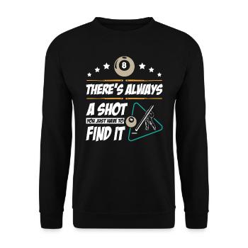 Billiards Player - Unisex Pullover - Schwarz - Vorne - Alina (178cm) & Michal (187cm)