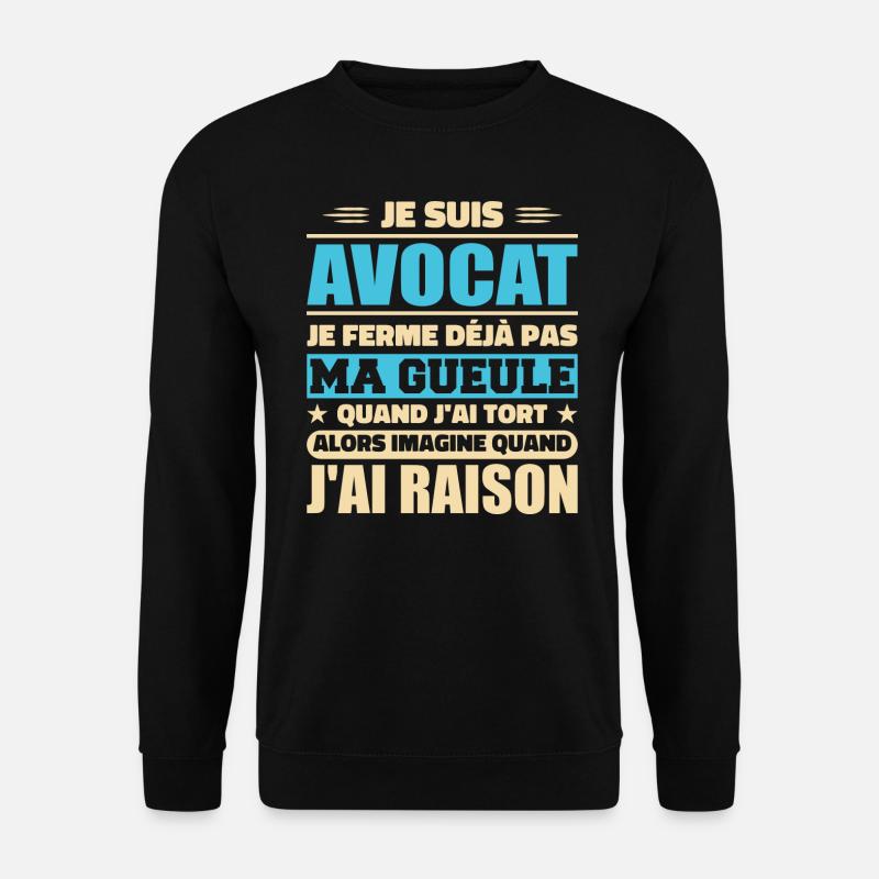Ich bin Anwalt - Anwalt Humor Geschenk - Unisex Pullover - Schwarz