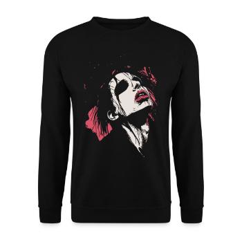 Gothic Pleasure Splat - Unisex Pullover - Schwarz - Vorne - Alina (178cm) & Michal (187cm)