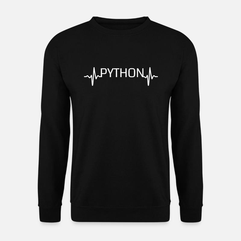 Heartbeat Python - Sweat-shirt Unisexe - noir