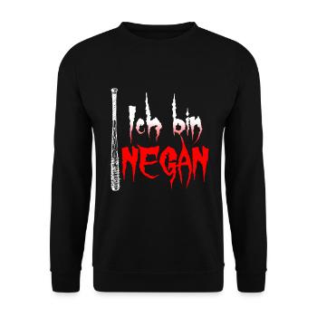 Ich bin Negan - Unisex Pullover - Schwarz - Vorne - Alina (178cm) & Michal (187cm)