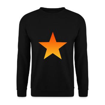 orange star orange star - Unisex Sweatshirt - black - Front - Alina (178cm) & Michal (187cm)