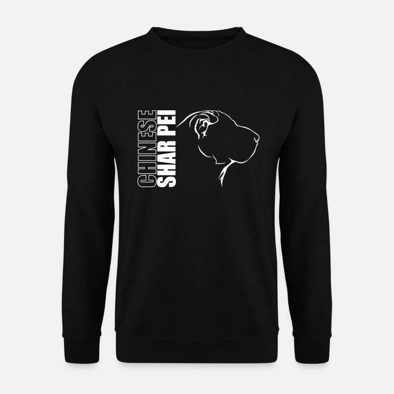 CHINESE SHAR PEI Profil Hunde Hund Wilsigns - Unisex Pullover - Schwarz