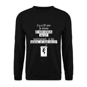 Génial Au lit Bête De Sexe - Sweat-shirt Unisexe - noir - Devant - Alina (178cm) & Michal (187cm)