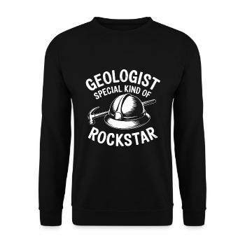 Geologists are just cool, geologist's hammer - Unisex Sweatshirt - black - Front - Alina (178cm) & Michal (187cm)