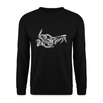Africa Twin CRF1000L Calligraphy Vintage ws - Unisex Sweatshirt - black - Front - Alina (178cm) & Michal (187cm)