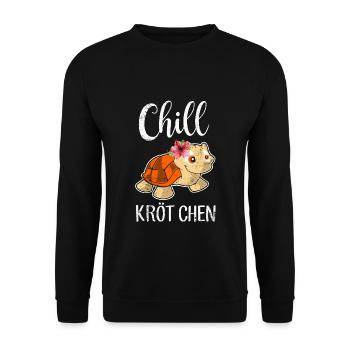 Cadeau chill bun - Sweat-shirt Unisexe - noir - Devant - Alina (178cm) & Michal (187cm)