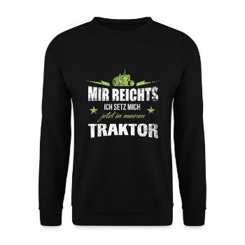 Traktor Landwirt Traktorfahren Geschenk - Unisex Pullover - Schwarz - Vorne - Alina (178cm) & Michal (187cm)