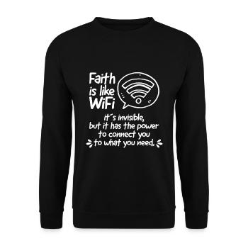 Verset biblique dictons chrétiens cadeau bible jésus - Sweat-shirt Unisexe - noir - Devant - Alina (178cm) & Michal (187cm)