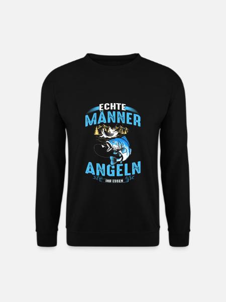 Angeln Angler Fischer Fischen - Unisex Pullover - Schwarz