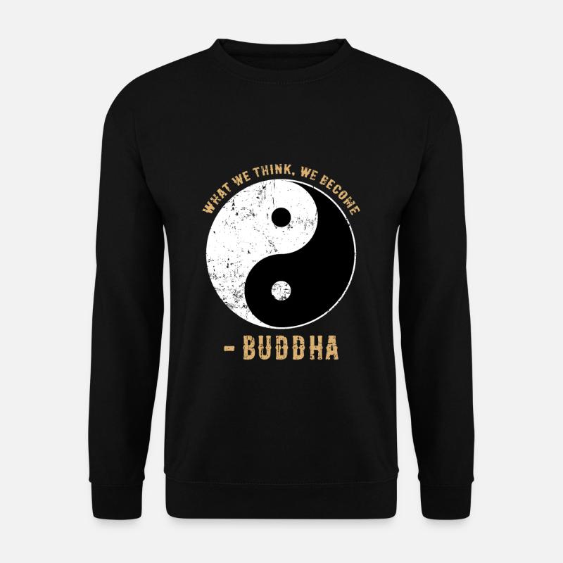 Yin Yang Buddhismus Zitat - Unisex Pullover - Schwarz