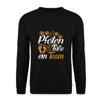 Dogs Walk Owner - Unisex Sweatshirt - black - Front - Alina (178cm) & Michal (187cm)