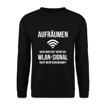 Internet Wi-Fi blague Adolescent - Sweat-shirt Unisexe - noir - Devant - Alina (178cm) & Michal (187cm)