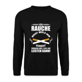 Zigaretten rauchen Raucher - Unisex Pullover - Schwarz - Vorne - Alina (178cm) & Michal (187cm)