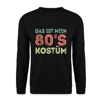80er Jahre Kostüm - Unisex Pullover - Schwarz - Vorne - Alina (178cm) & Michal (187cm)