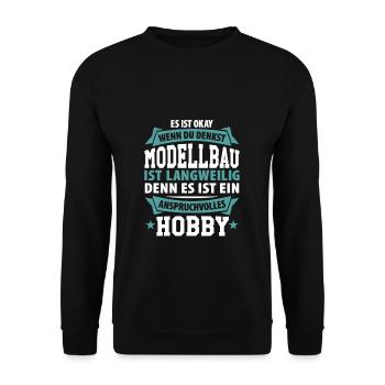 Modellbau - Unisex Pullover - Schwarz - Vorne - Alina (178cm) & Michal (187cm)