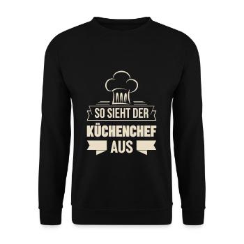 Chef Koch Witz - Unisex Sweatshirt - black - Front - Alina (178cm) & Michal (187cm)