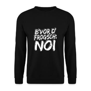 Schwaben schwäbisch Dialekt Spruch - Unisex Pullover - Schwarz - Vorne - Alina (178cm) & Michal (187cm)