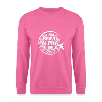 Flugzeug fliegen Pilot - Unisex Pullover - Pink - Vorne