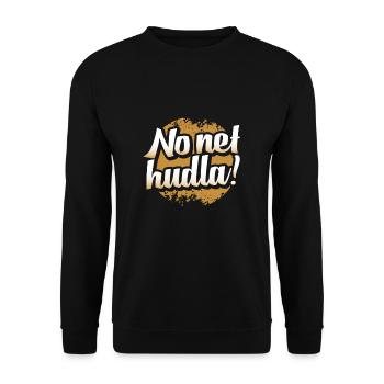 Swabian No net hudla! - Unisex Sweatshirt - black - Front - Alina (178cm) & Michal (187cm)